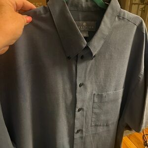 Kenneth Cole Men's Slate Short Sleeve Button Down Shirt